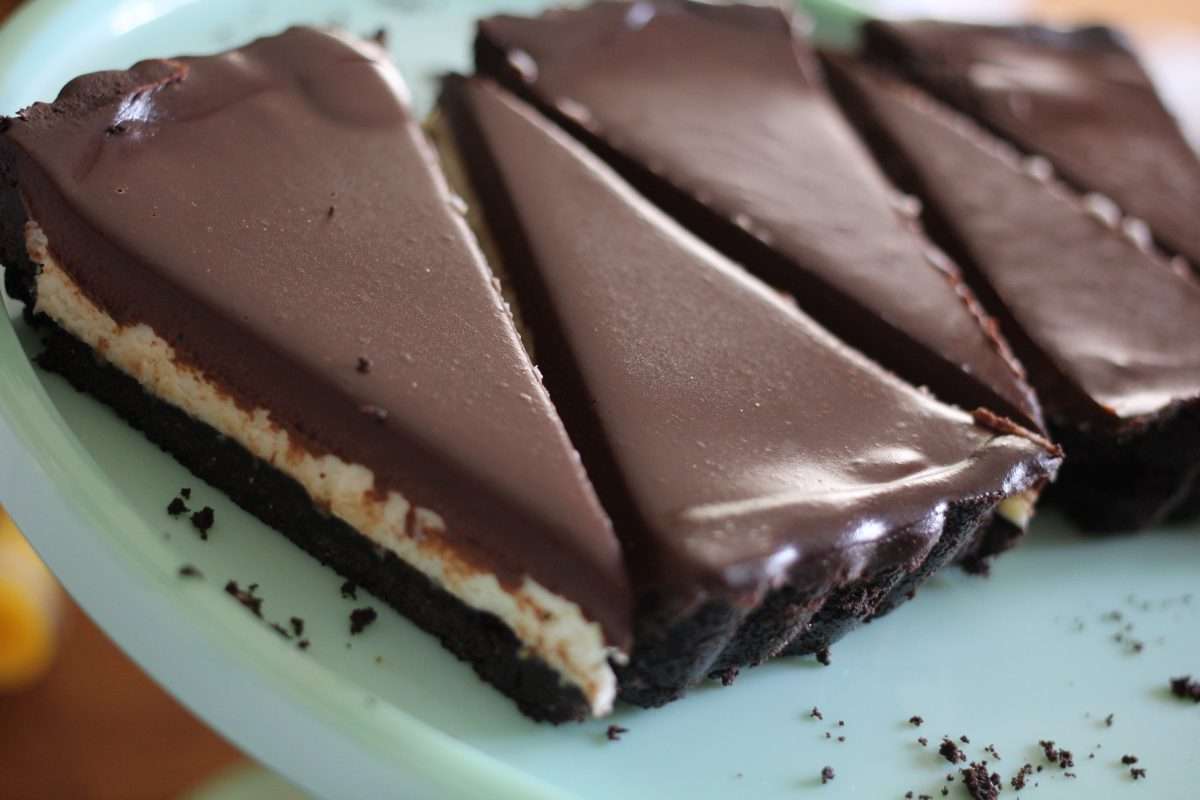 No-bake Chocolate Mascarpone Tart with Espresso Infused Ganache www.juliemiguel.com