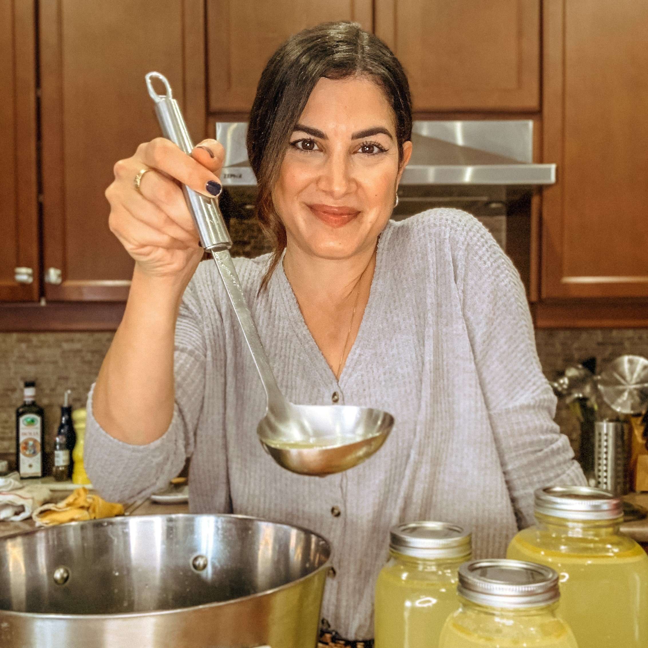 homemade chicken stock from Julie Miguel of juliemiguel.com